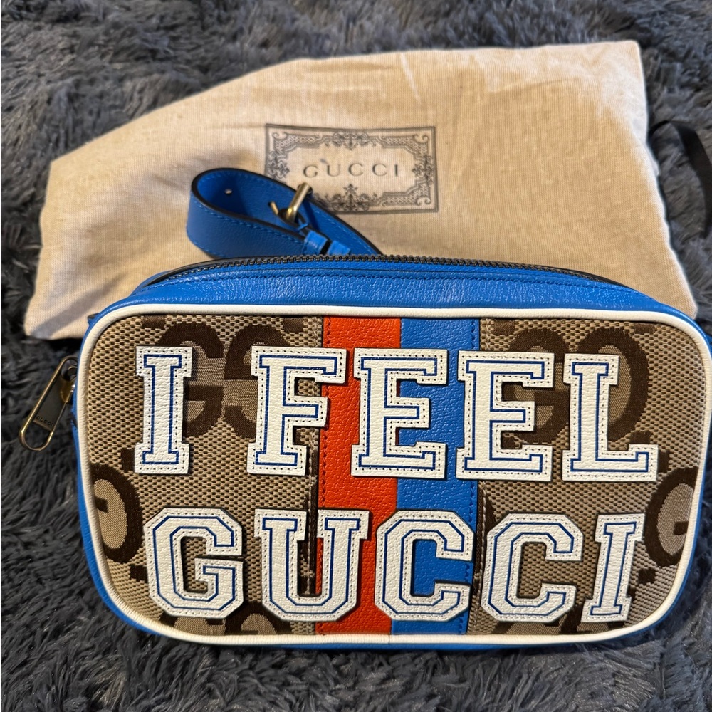 Gucci Blue and Orange Crossbody Bag